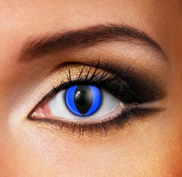 Blaue Katzenaugen Kontaktlinsen (90 Tage)