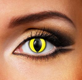 Kontaktlinsen Gelbe Katzenaugen (90 Tage)