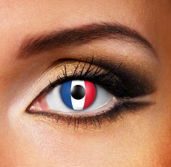 Kontaktlinsen Mit Französischer Flagge (90 Tage)