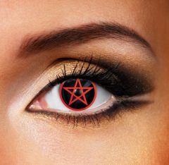 Rote Pentagramm Kontaktlinsen (90 Tage)