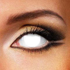 Komplett Weiße Zombie-Kontaktlinsen (Walking Dead)